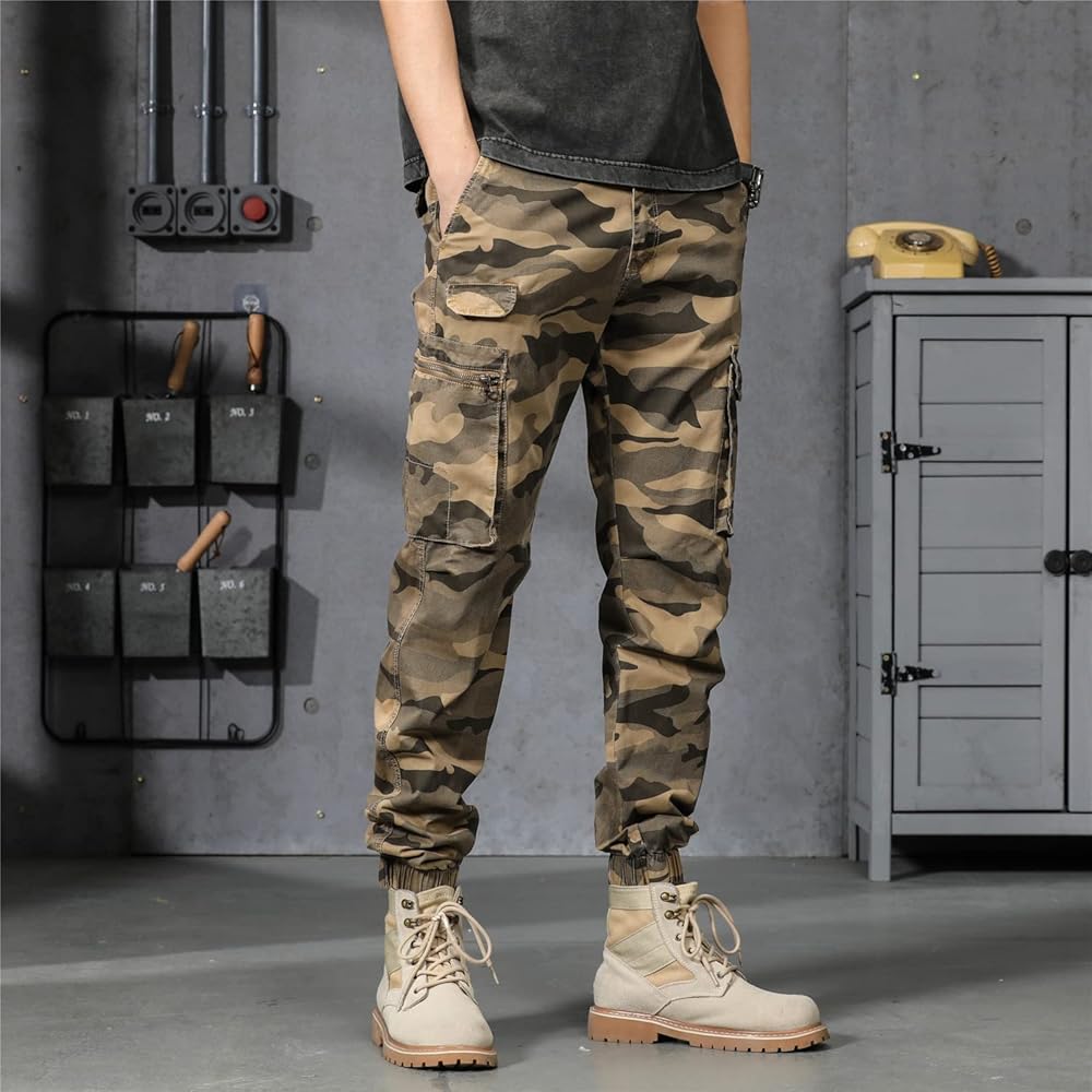 Amazon | [Hisokamoro] 迷彩 パンツ カーゴパンツ メンズ ロング